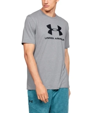 Under Armour Men's Sportstyle Logo T-shirt, Size Medium, Steel Light Heather/black