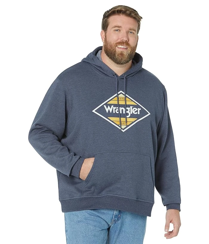 Wrangler Navy Heather Serape Diamond Hooded Sweatshirt