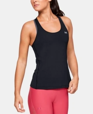 Under Armour Women's Heatgear Fitted Racerback Tank Top, Size Xs, Black