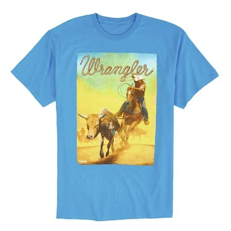 Wrangler Apparel Men's Heather Tee Large Blue
