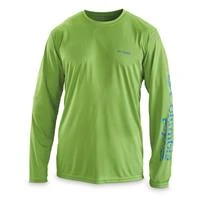 Columbia Men's Terminal Tackle Long Sleeve Shirt - Large - Sunset Red/americana Digi Camo Fade