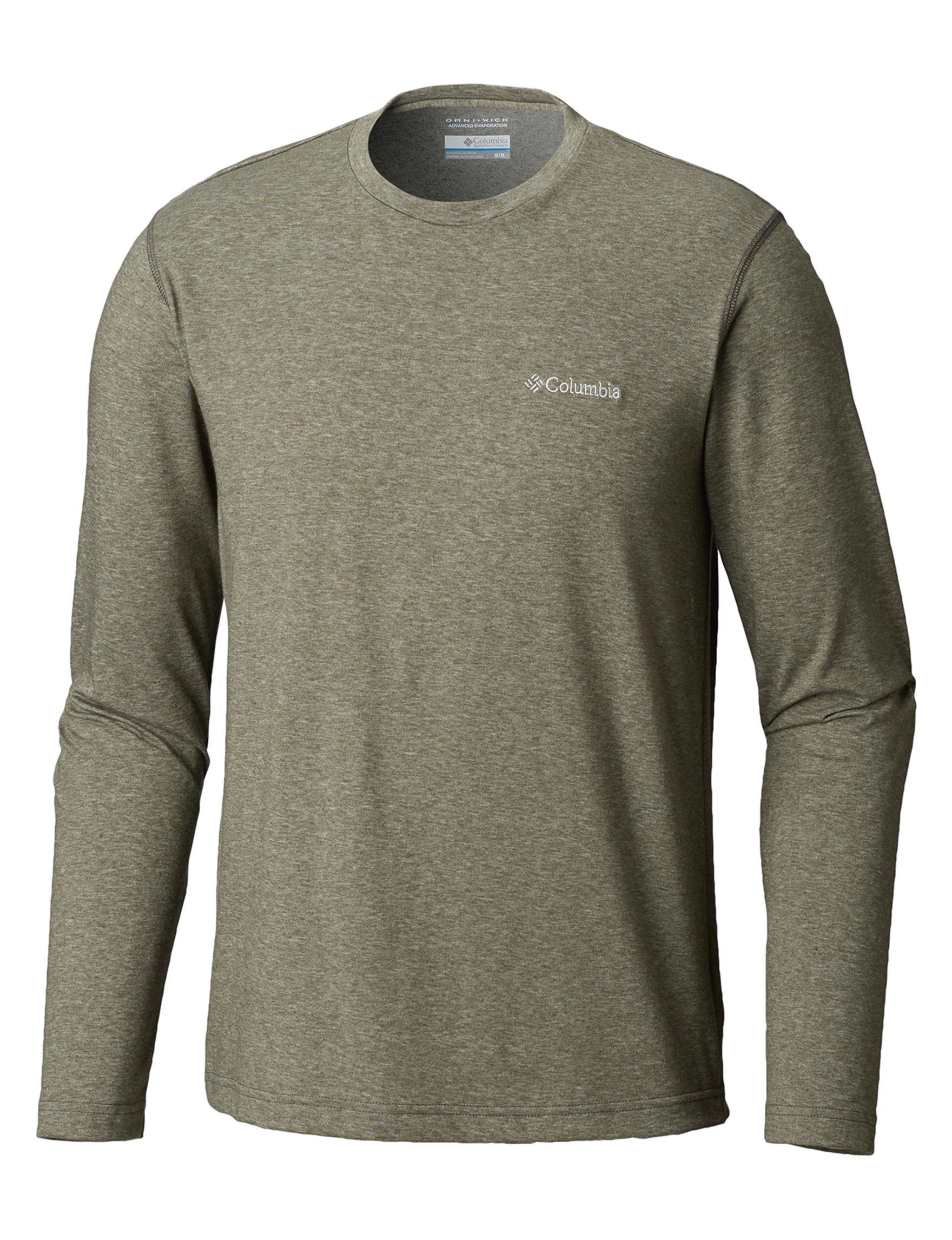 Columbia Thistletown Park Crew Neck Long Sleeve Shirt For Men - Peatmoss Heather - 2xl
