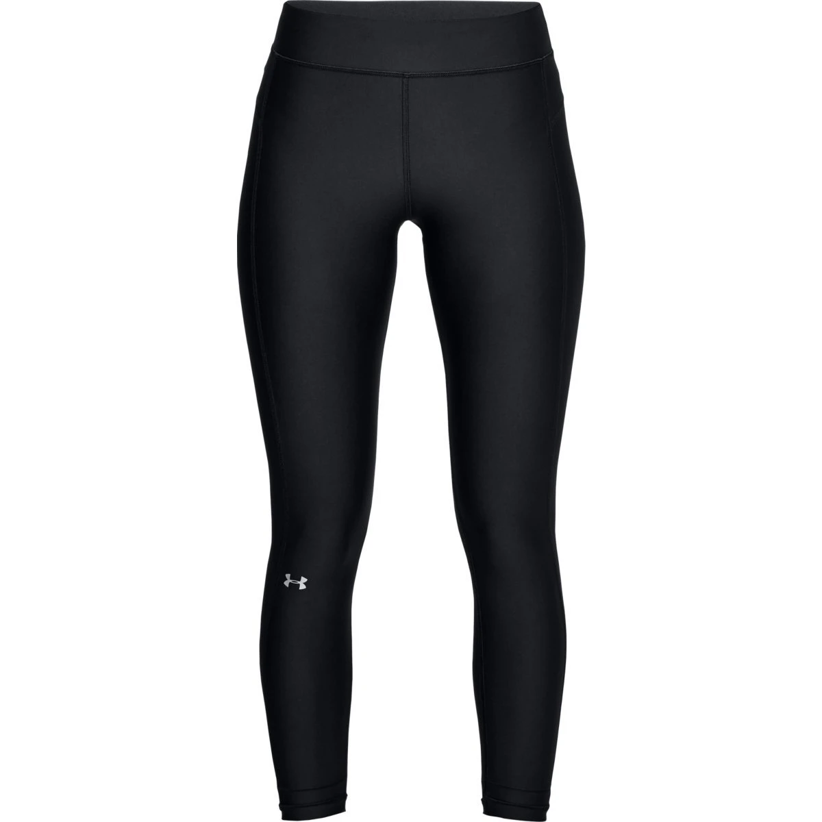 Under Armour Women's Heatgear Compression Ankle Crop Leggings - Small - Black/metallic Silver