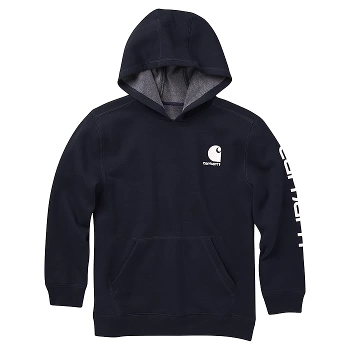 Carhartt Kids' Logo Hoodie Sweatshirt - Navy - Extra Large
