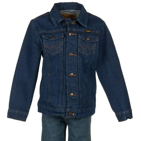 Wrangler Boys Unlined Denim Jacket Size M Prewash