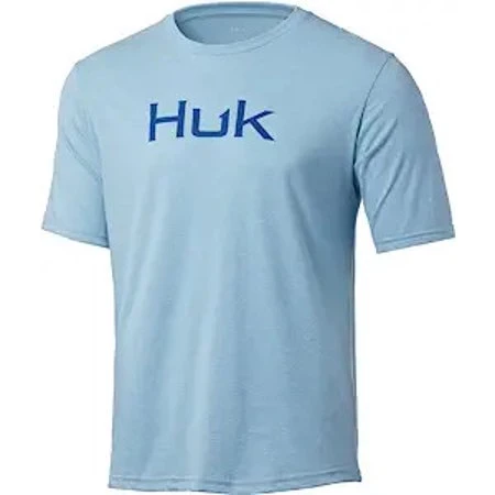 Huk Logo Tee Porcelain Blue Heather Xxxl