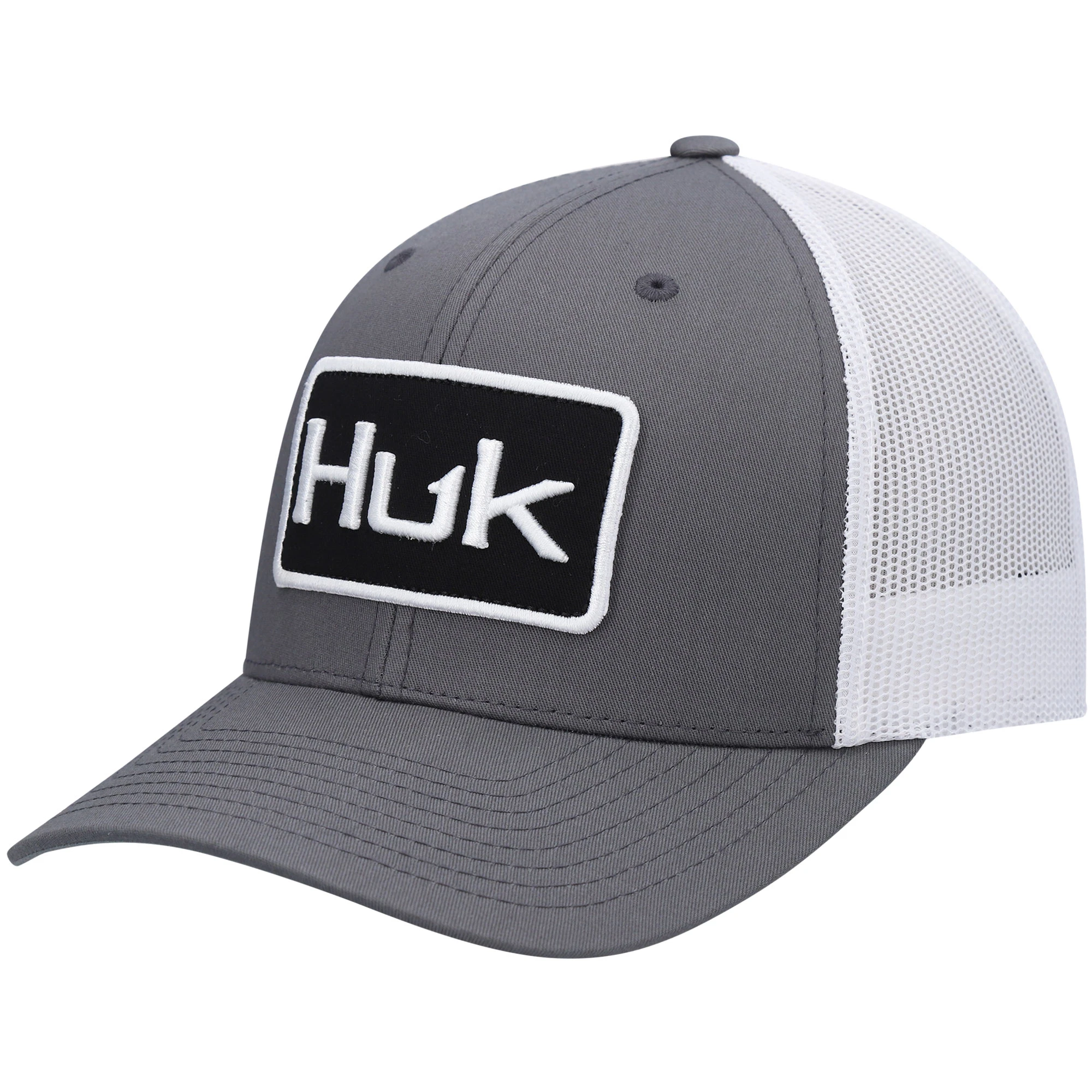 Huk Men's Graphite Solid Trucker Snapback Cap