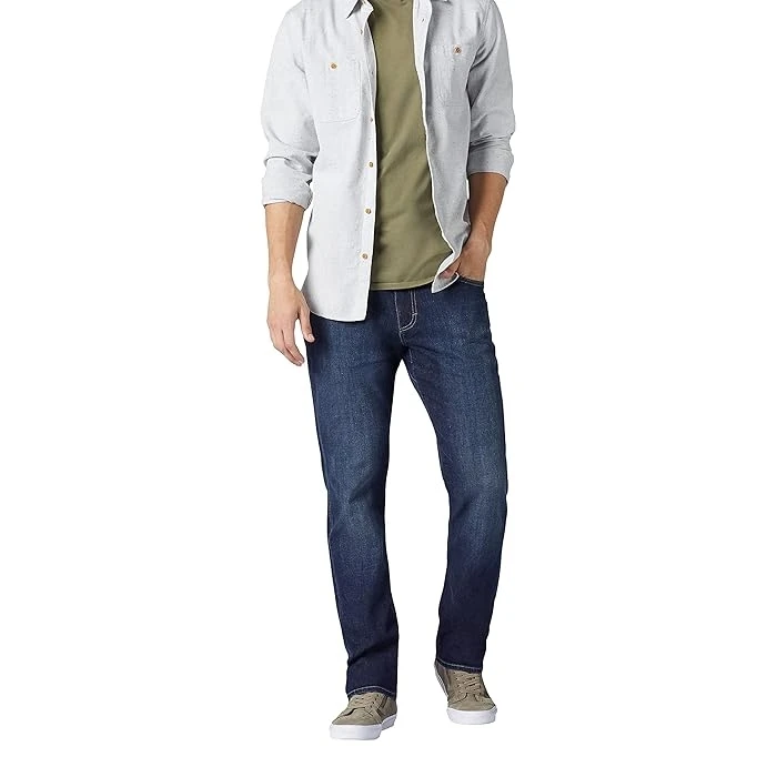 Men's Lee Extreme Motion Straight Leg Jeans, Size 38x34, Medium Blue
