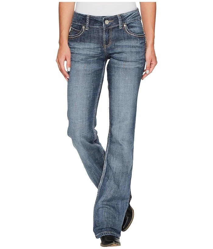 Wrangler Women's Retro Indigo Pocket Sadie Boot Cut Jeans - Model 07mwzdw