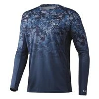 Huk Men's Icon X Camo Long Sleeve Performance Fishing Shirt Tide Change Fade Xx-large