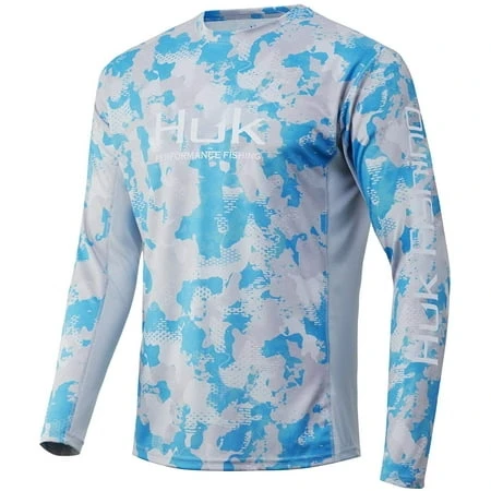 Huk Men's Icon X Kc Refraction Camo Inshore X-large Long-sleeve Shirt