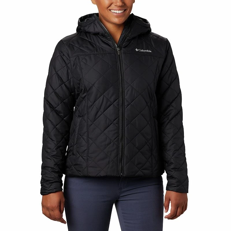 Columbia Women's Copper Crest Hooded Quilted Jacket - Small - Black/grey