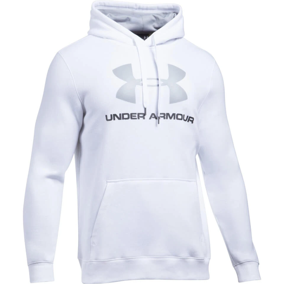 Under Armour Men's Rival Fleece Logo Hoodie - Fitted Graphic Hoody - Size Large