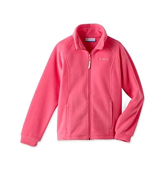 Columbia Girls' Benton Springs Ii Printed Fleece Jacket - Medium - Pink Ice