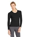Coldpruf Women's Performance Single Layer Long Sleeve Crew Neck Top, Black, X-large