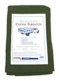 Silver Line 17541 6' X 8' Olive Drab Canvas Tarp With Grommets