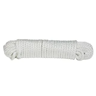 Koch Industries 50' White Diamond Braided Nylon Rope #8 Size