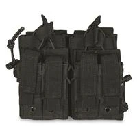 Fox Outdoor Tactical Quad Stack Mag Pouch - Black, Model 57-431