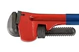14 Inch Heavy Duty Steel Pipe Wrench With Handle Grip - Drop Forged