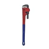 24 Inch Heavy Duty Steel Pipe Wrench With Handle Grip - Drop Forged