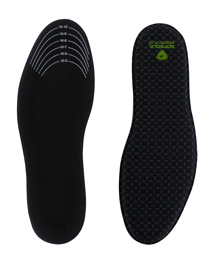 Sof Sole Women's Memory Plus Insole Size 5-11 Black 12050