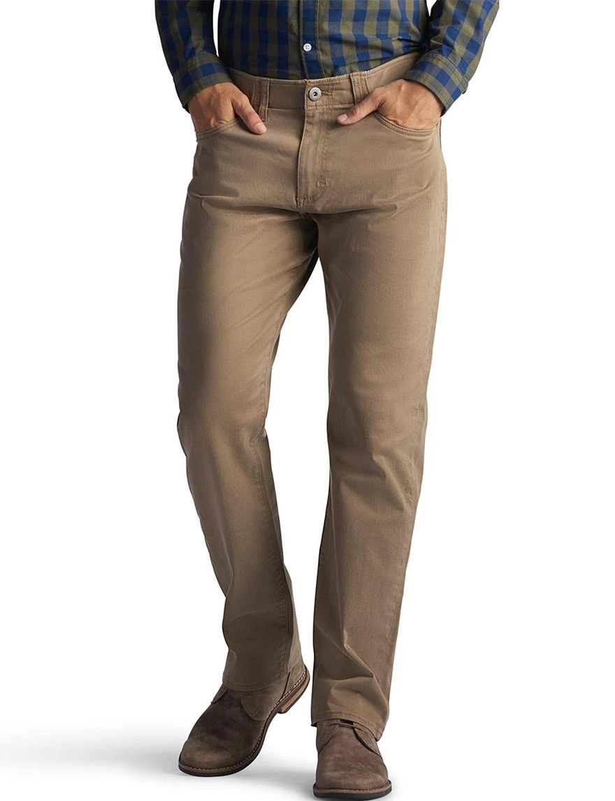 Men's Lee Extreme Motion Straight Fit Jeans, Size 38w X 32l, Cougar Beige