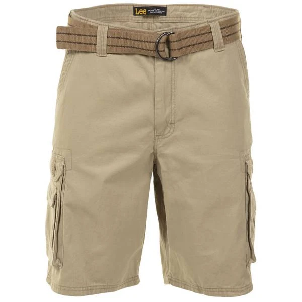 Men's Lee Wyoming Belted Cargo Shorts, Size 40, Khaki Tan