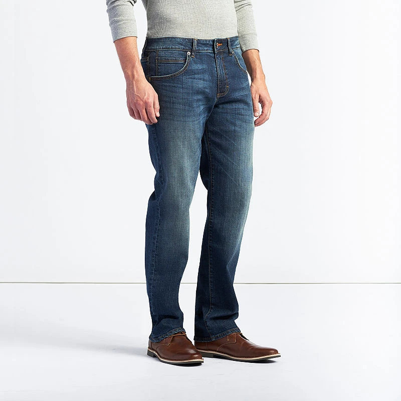 Men's Lee Modern Series Active Comfort Straight Leg Jeans, Size 30 X 32, Medium Blue