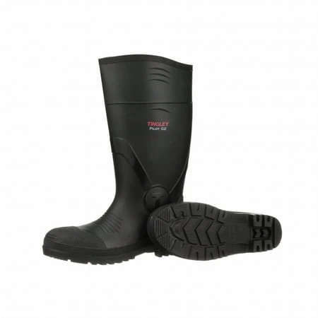 Tingley Black Pvc Knee Boot Plain Toe Size 15 Model Pr 31161
