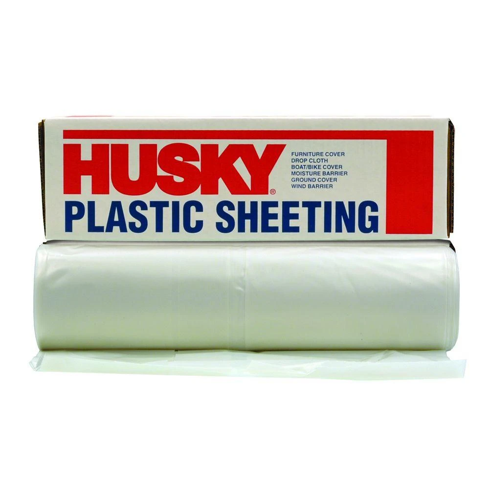 50 Ft. X 8 Ft. Clear 4 Mil Plastic Sheeting For Construction And Protection