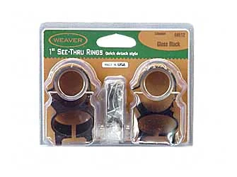 Weaver 49512 1-inch Gloss Black Detachable Top Mount See-thru Extension Rings
