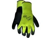 Boss Gloves 8439nm Medium Frosty Grip Hi-viz Green Insulated Knit Latex Gloves