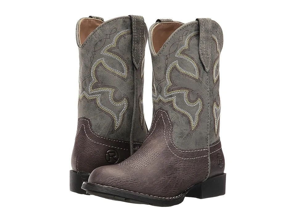 Roper Girls Cowboy Boots 6" Shaft Brown Faux Leather 09-018-1222-1228 Br