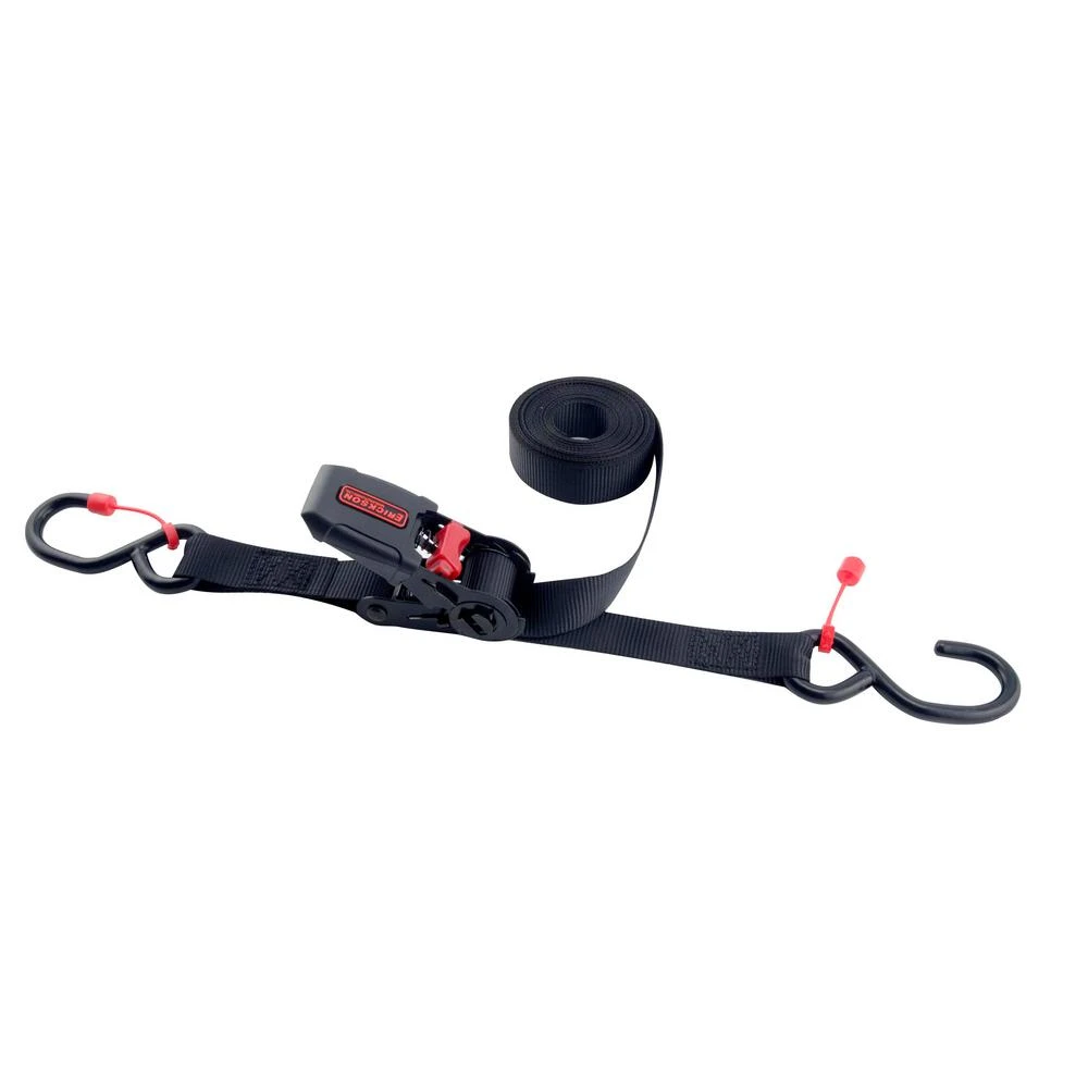 15 ft. x 1 in. Ratchet Straps with Cap Locks (2-Pack)