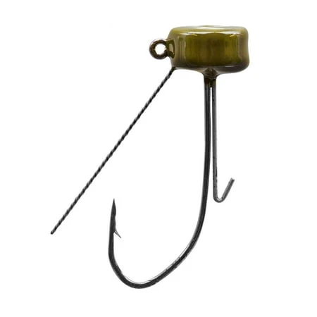 Strike King Weedless Ned Jig Head 3/16 Ounce Green Pumpkin