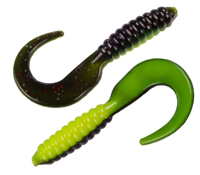 Strike King Mr. Crappie Grub 2 Inch Tuxedo Black Chartreuse Mrcg2-183