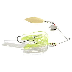 Strike King Premier Plus Spinnerbait 3/8 Oz. Tandem Chartreuse & White With Blades