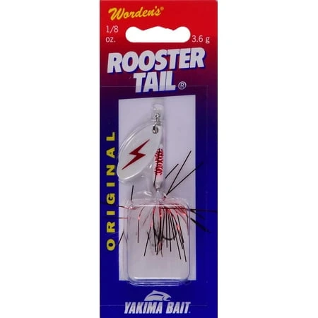 Yakima Bait Worden's Original Rooster Tail Fishing Lure, Bleeding Shad, 1/8 Oz., Size 6