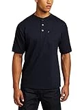 Key Apparel Men's Short Sleeve Heavyweight 3-button Pocket Henley, Navy, Xx-large-regular