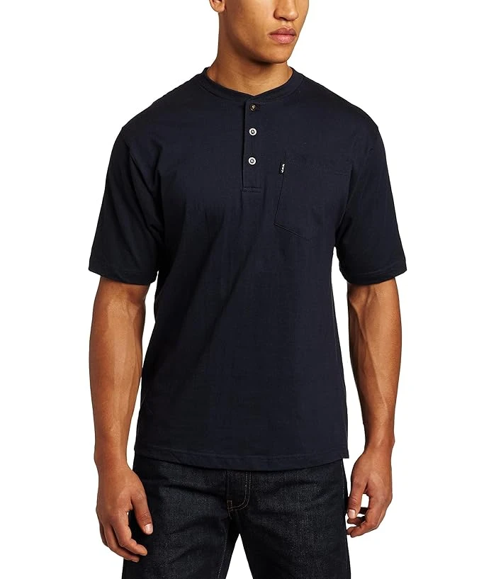 Key Apparel Heavyweight 3-button Short Sleeve Henley Pocket T-shirt