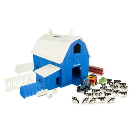 Ertl 1/64 Special Edition New Holland Dairy Barn Set With T6.164 Tractor And Baler 13982