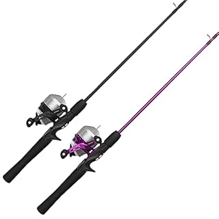 Zebco 33nhhbp4 His & Hers 562m Spincast Combo, Pink & Silver, 5'6" Rod