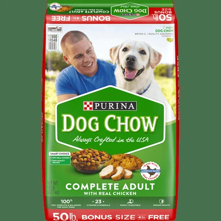 Purina Dog Chow Complete Adult Dry Dog Food With Real Chicken 50 Lb Bag