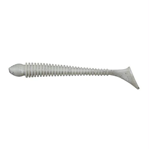 Berkley Havoc Beat Shad Soft Fishing Lure, 4 Inch, Pearl White Silver Black