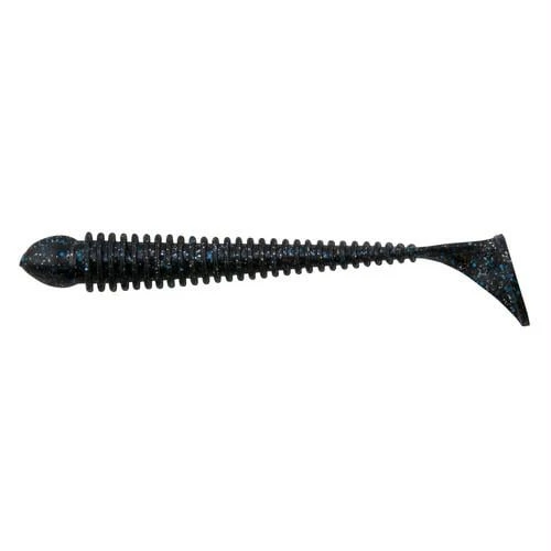Berkley Havoc Beat Shad Soft Fishing Lure, 4 Inch, Black Blue Silver