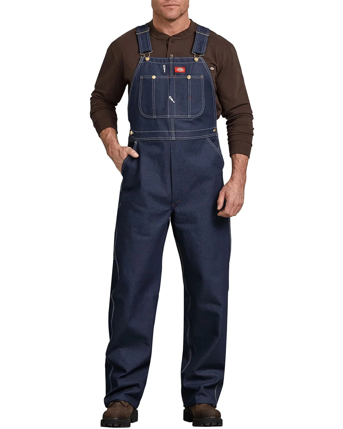 Dickies Men's Big And Tall Indigo Rigid Denim Bib Overall 56x32