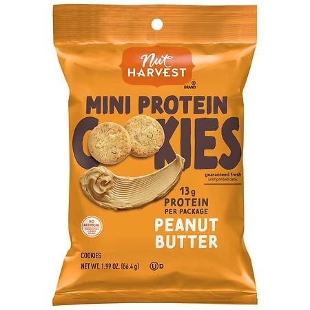 Nut Harvest Mini Protein Cookies Peanut Butter 1.99 Ounce