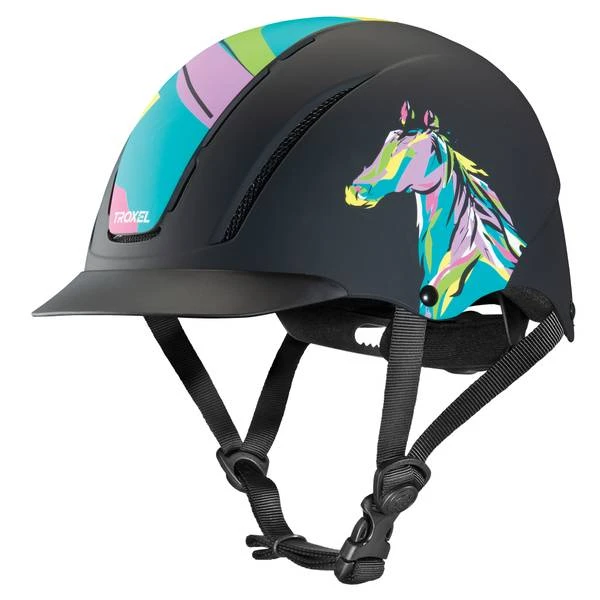Troxel Spirit Schooling Helmet Small Pop Art Pony Full Coverage Design