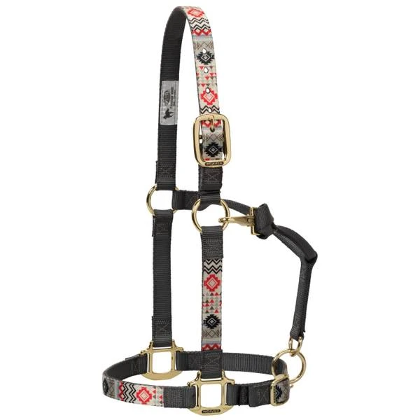 Weaver Nylon Adjustable Chin And Throat Halter In Average Crimson With Snap
