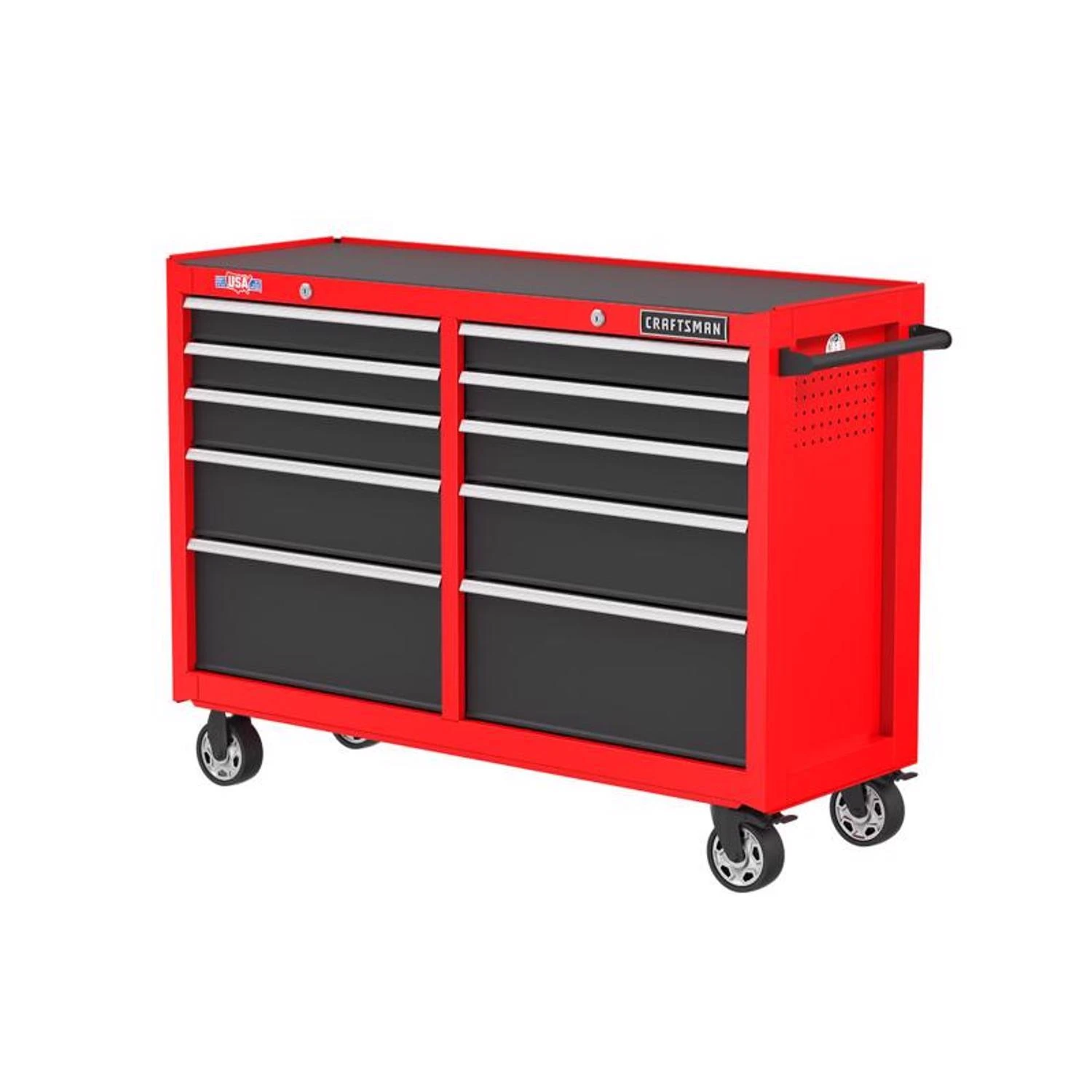 Craftsman 2000 Series 52 In. 10-drawer Steel Rolling Tool Cabinet 32.4 In. H X 19 In. D